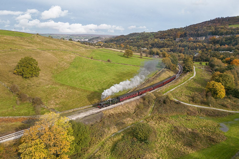Keighley Worth Valley Railway Aerial 2 sml