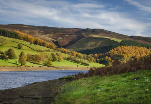 Lady bower reservoir in the Peak district