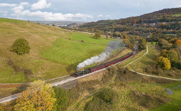 Keighley Worth Valley Railway Aerial 2 sml