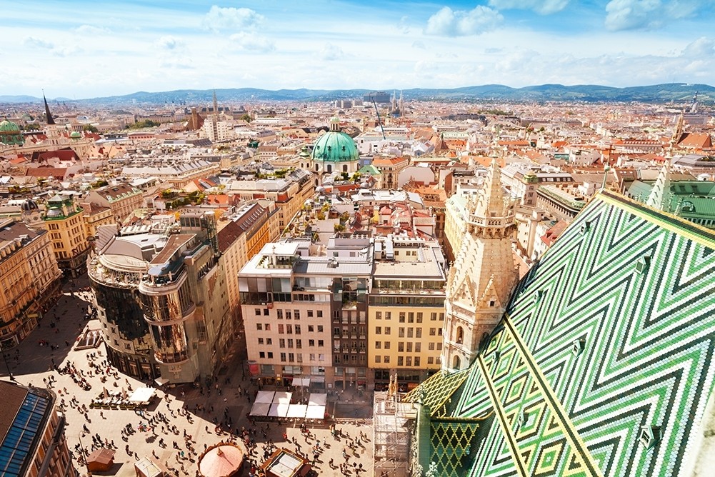 View-from-St.-Stephens-Cathedral-over-Stephansplatz-Vienna