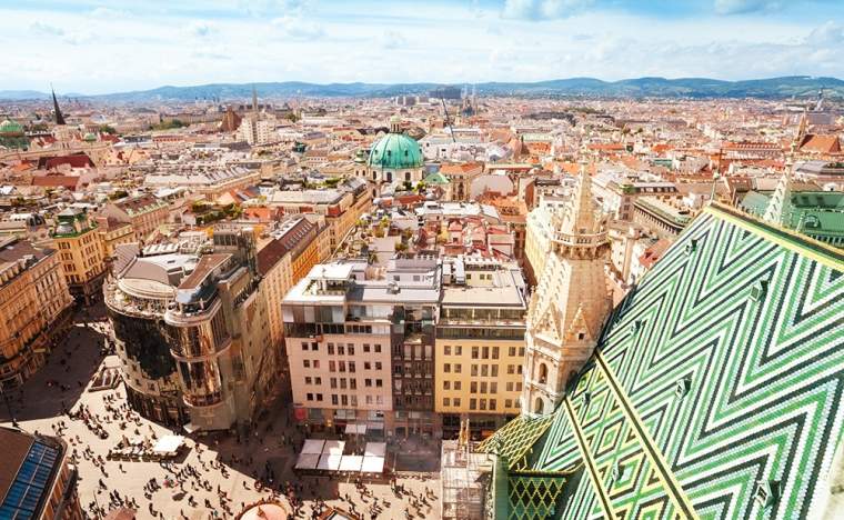 View-from-St.-Stephens-Cathedral-over-Stephansplatz-Vienna