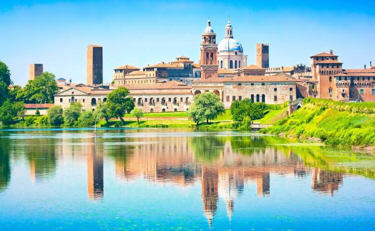 Medieval city of Mantua in Lombardy Italy Montova