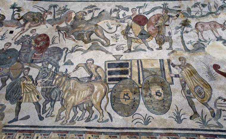 Europe-italy-sicily-mosaics-of-the-Casale-Roman-Villa-in-the-Piazza-Armerina