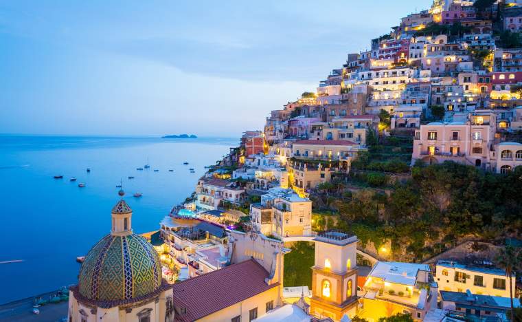Sunset-in-Positano-Amalfi-Coast-Salerno-Naples-Italy