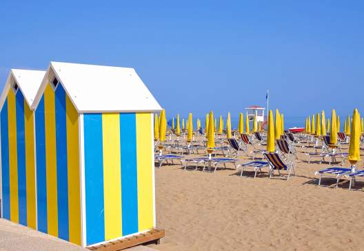 Beach-on-the-venetian-Riviera-near-Lido-di-Jesoloadriatic-sea Italy