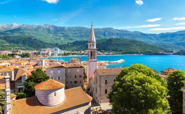 Old-town-in-Budva-in-a-beautiful-summer-day-Montenegro