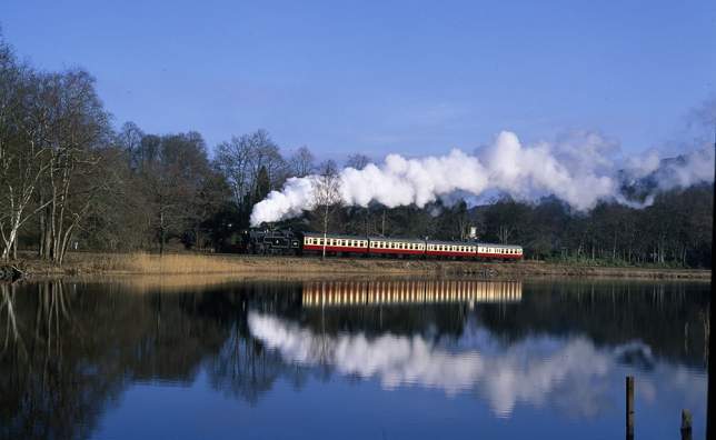 Train-by-lake