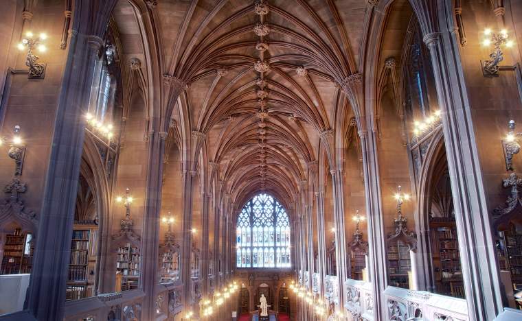 Interior view of John Rylands Library Visit England Percy Dean