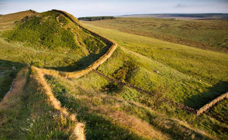 Hadrians wall Northumberland England