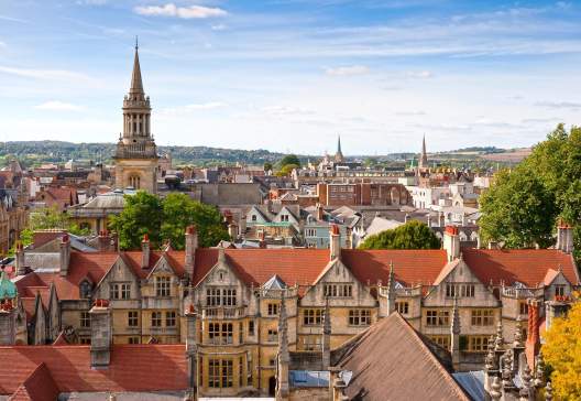 Oxford viewed from St Mary the Virgin Church England