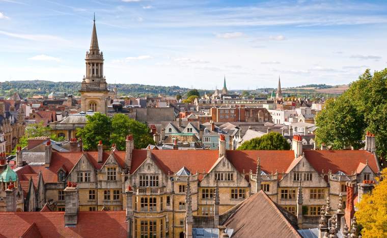 Oxford viewed from St Mary the Virgin Church England