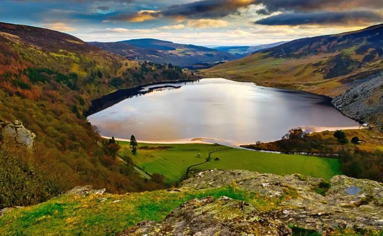 Lake on top of the Wicklow Mountains Ireland
