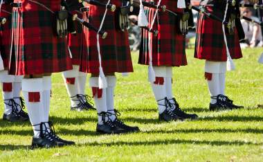 Detail-of-original-Scottish-kilts-during-Highlands-games