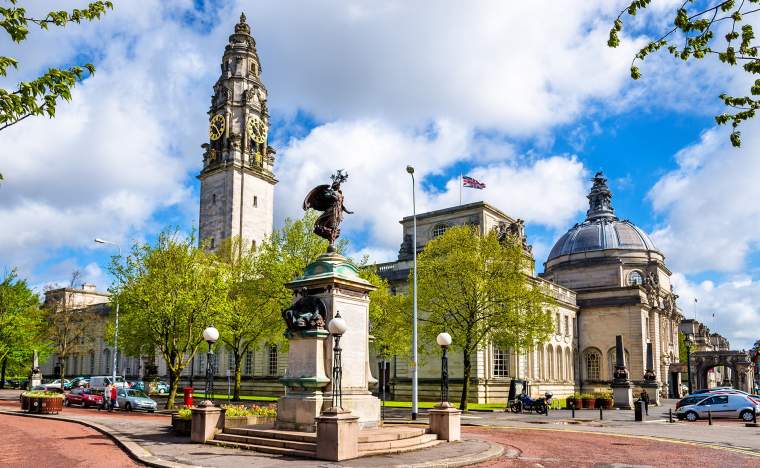 View-of-City-Hall-of-Cardiff-Wales-Great-Britain